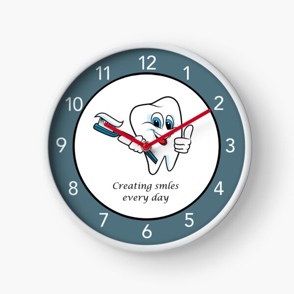 Item preview, Teal Blue Dentist Office Wall Clock designed and sold by cabgodfrey.