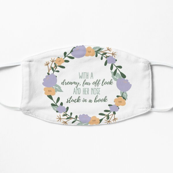 Bookworm Quote Flat Mask
