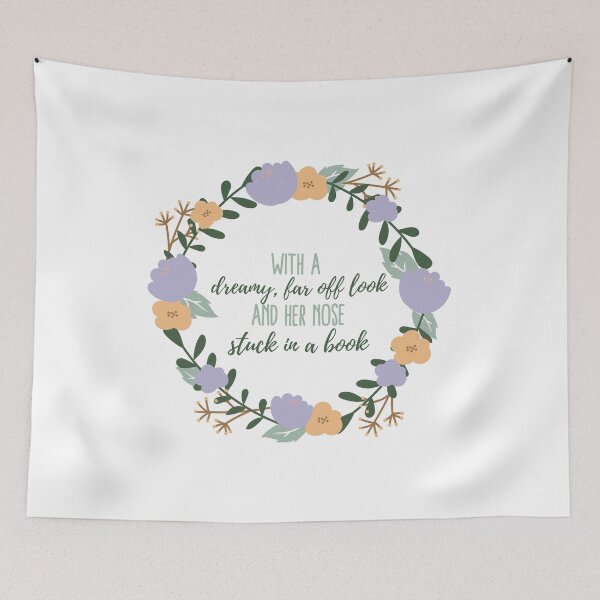 Item preview, Bookworm Quote designed and sold by thecaitycat.