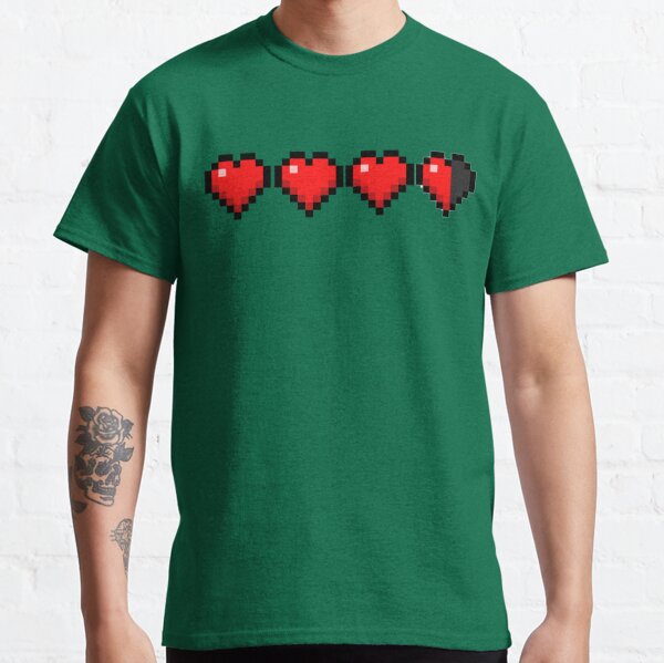 Minecraft Health Bar T Shirts Redbubble - hp bar 60 health roblox