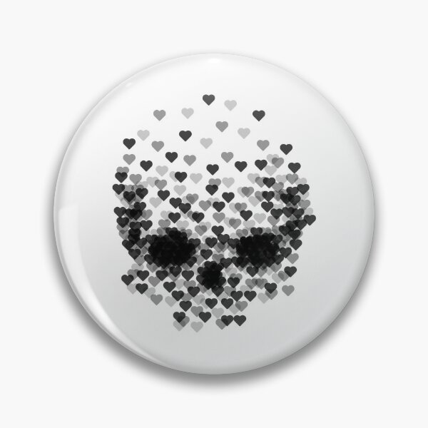 Item preview, Corazones de calavera 2 (blanco) designed and sold by animinimal.