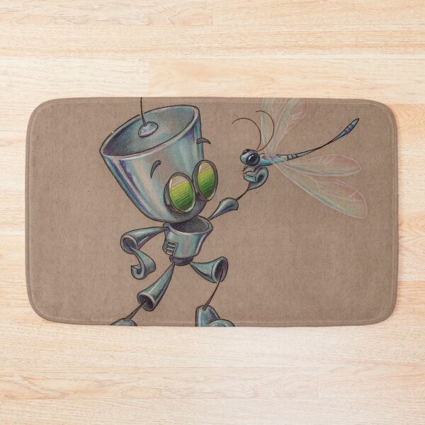 Item preview, Happy Little Robot with Dragonfly designed and sold by justteejay.