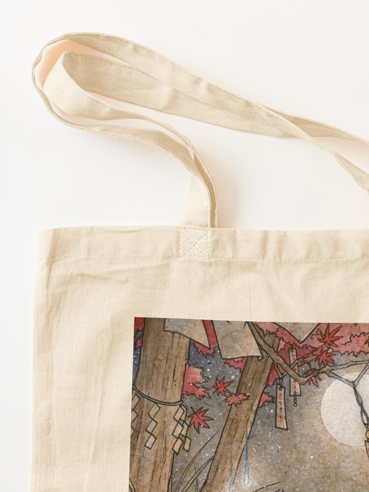 Alternate view of Fox & Wisps - TeaKitsune Fox Yokai Tote Bag