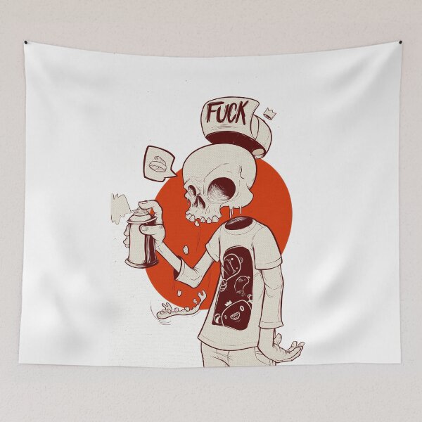 Item preview, Skeleton Doing Graffiti designed and sold by FGeorge2.