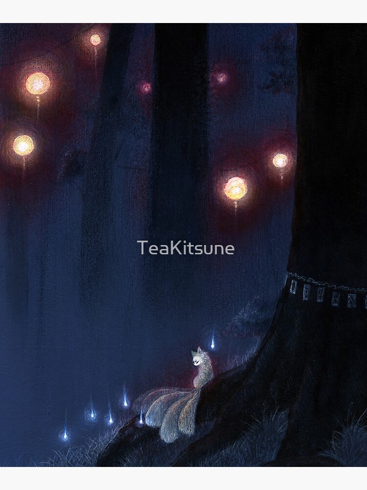 Forest Ghost - Kitsune Fox Yokai by TeaKitsune