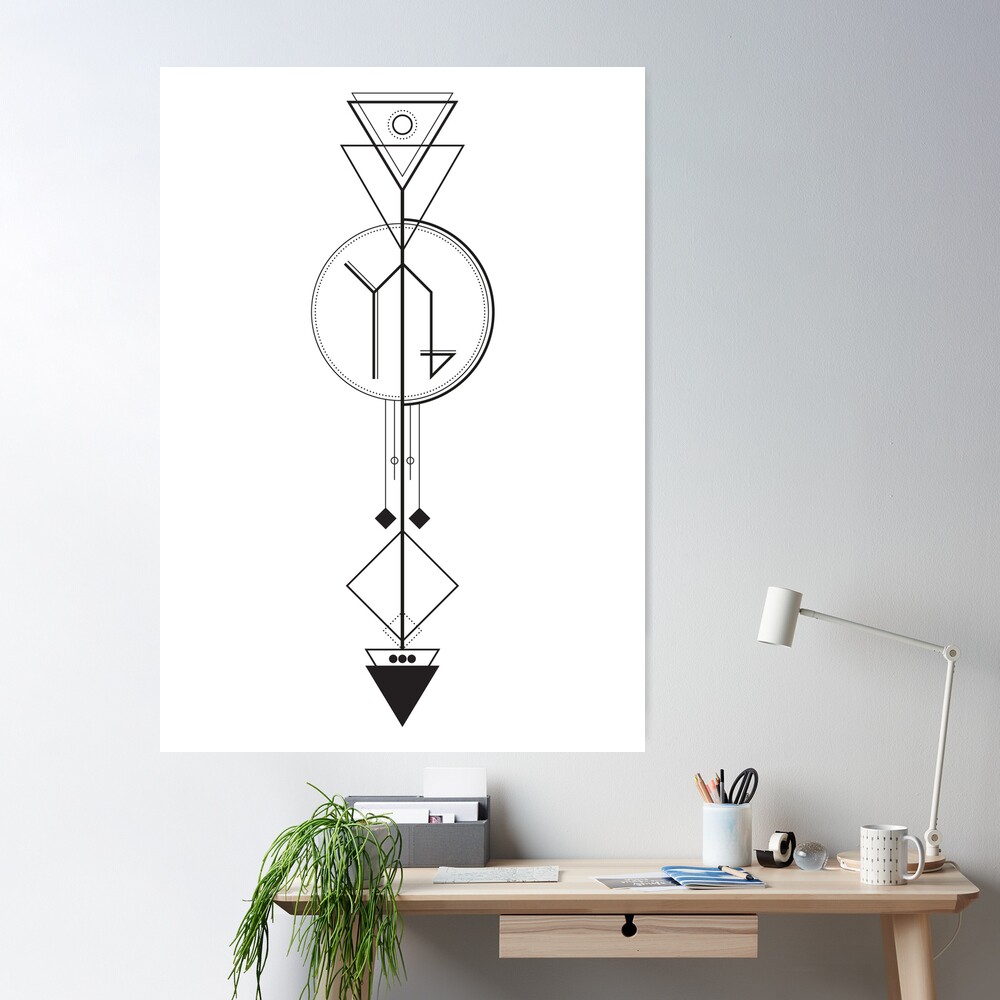 Capricorn Arrow - Geometric Astrology Art Print by andrelacasi | Society6