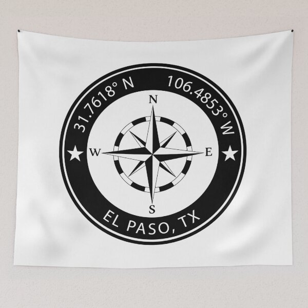 Item preview, El Paso, Texas Geographical Coordinates designed and sold by TeeOhGraphics.