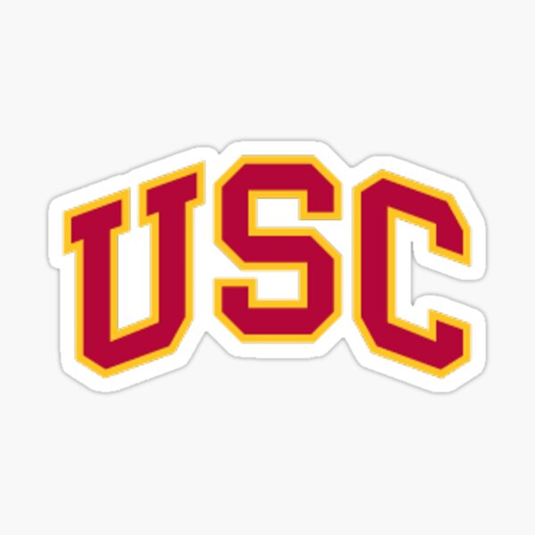 red usc mask Sticker