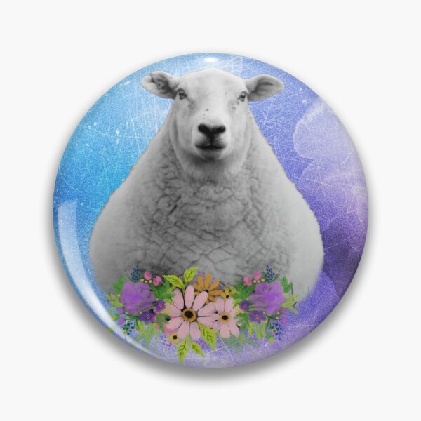 Item preview, Distressed Watercolour Floral Sheep designed and sold by tribbledesign.