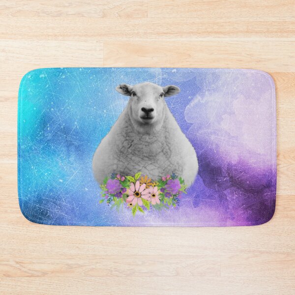 Item preview, Distressed Watercolour Floral Sheep designed and sold by tribbledesign.