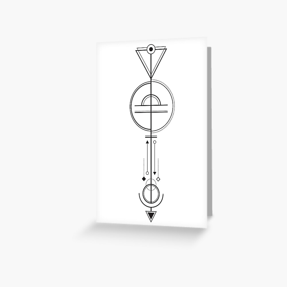 "Libra Astrology Zodiac Arrow" Greeting Card for Sale by alcateiaart