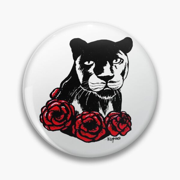 Item preview, Black panther with roses designed and sold by Kimberley1998.
