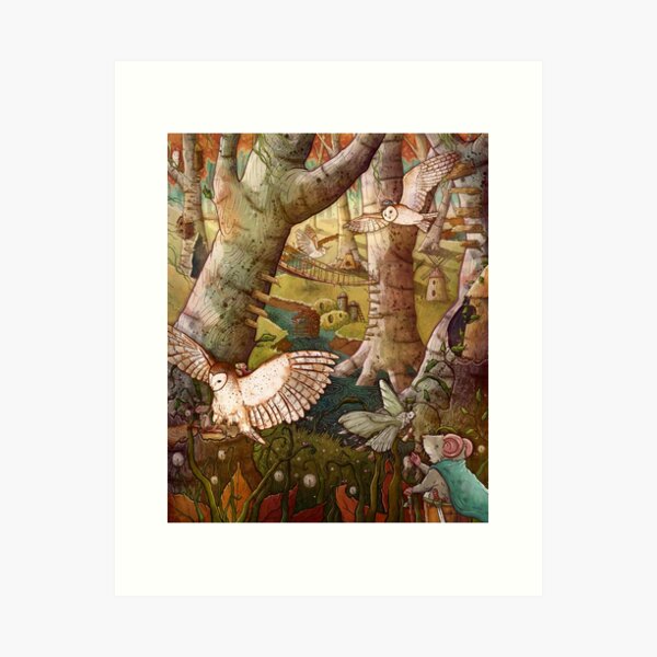 Of Mice and Owls Mouse Guard Fan Art Art Print