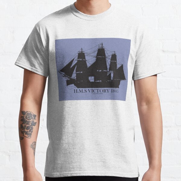 HMS Victory on blue 2 Classic T-Shirt