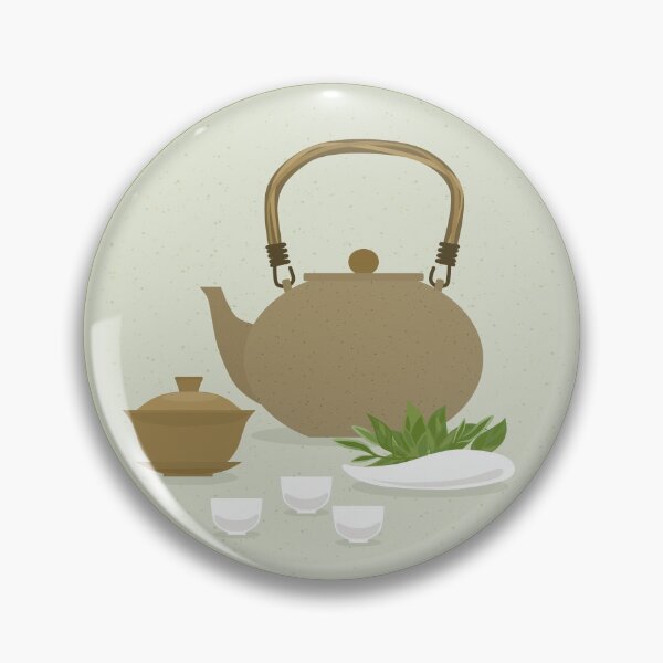 Item preview, A set of items for traditional Chinese tea drinking Pin Cha. The kettle, gaiwan and the green tea leaves. designed and sold by NLobes.