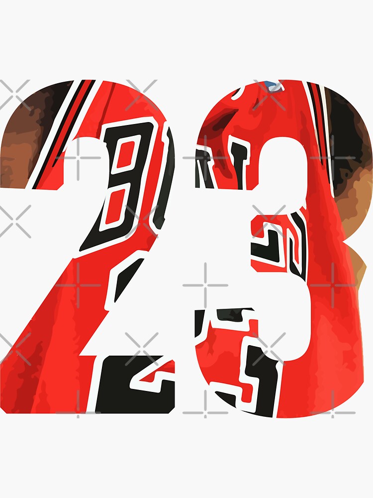 Michael Jordan BULLS 23 Jersey  No. 23 Sticker for Sale by