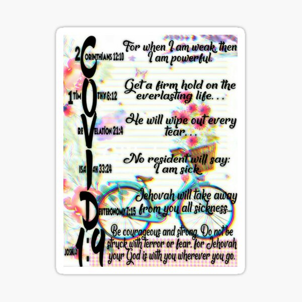 COVID 19 BIBLE TEXT Sticker
