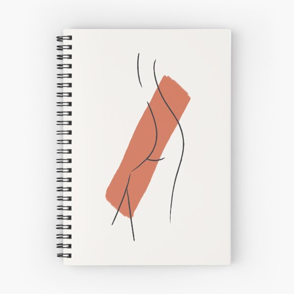 Item preview, Fine Line Woman Body Drawing with Statement Brush Strokes designed and sold by AgataCreate.