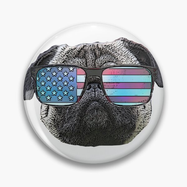 Item preview, Patriotic pug dog designed and sold by ritmoboxers.