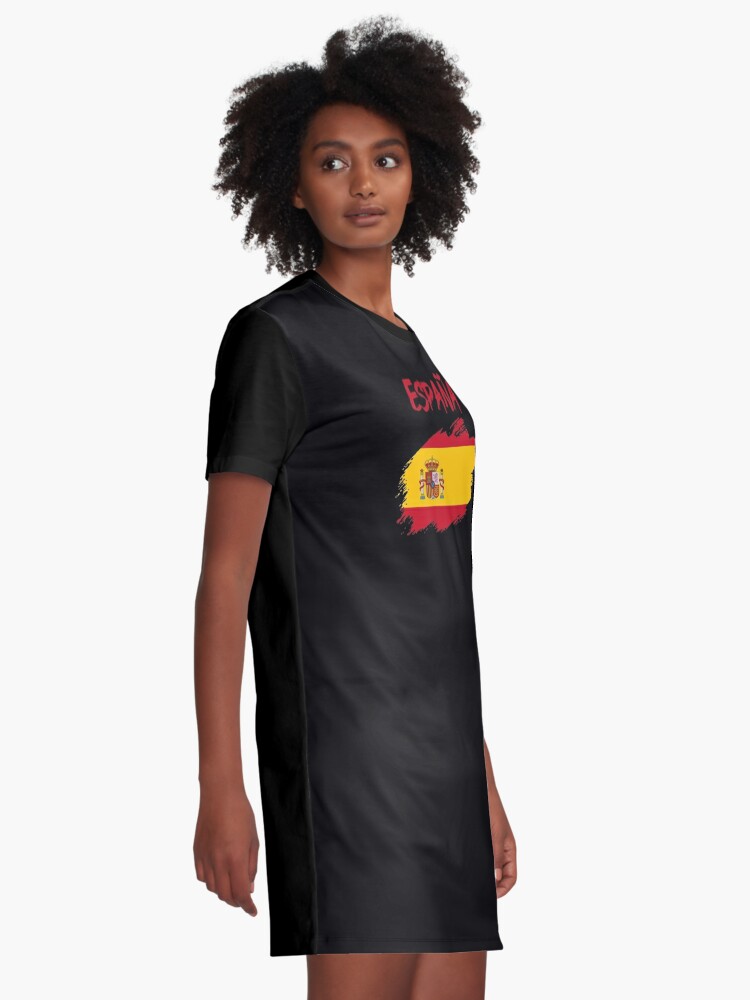 T-Shirt Kleid mit Spanien spanisch Flagge Fahne Europameisterschaft von  GeogDesigns