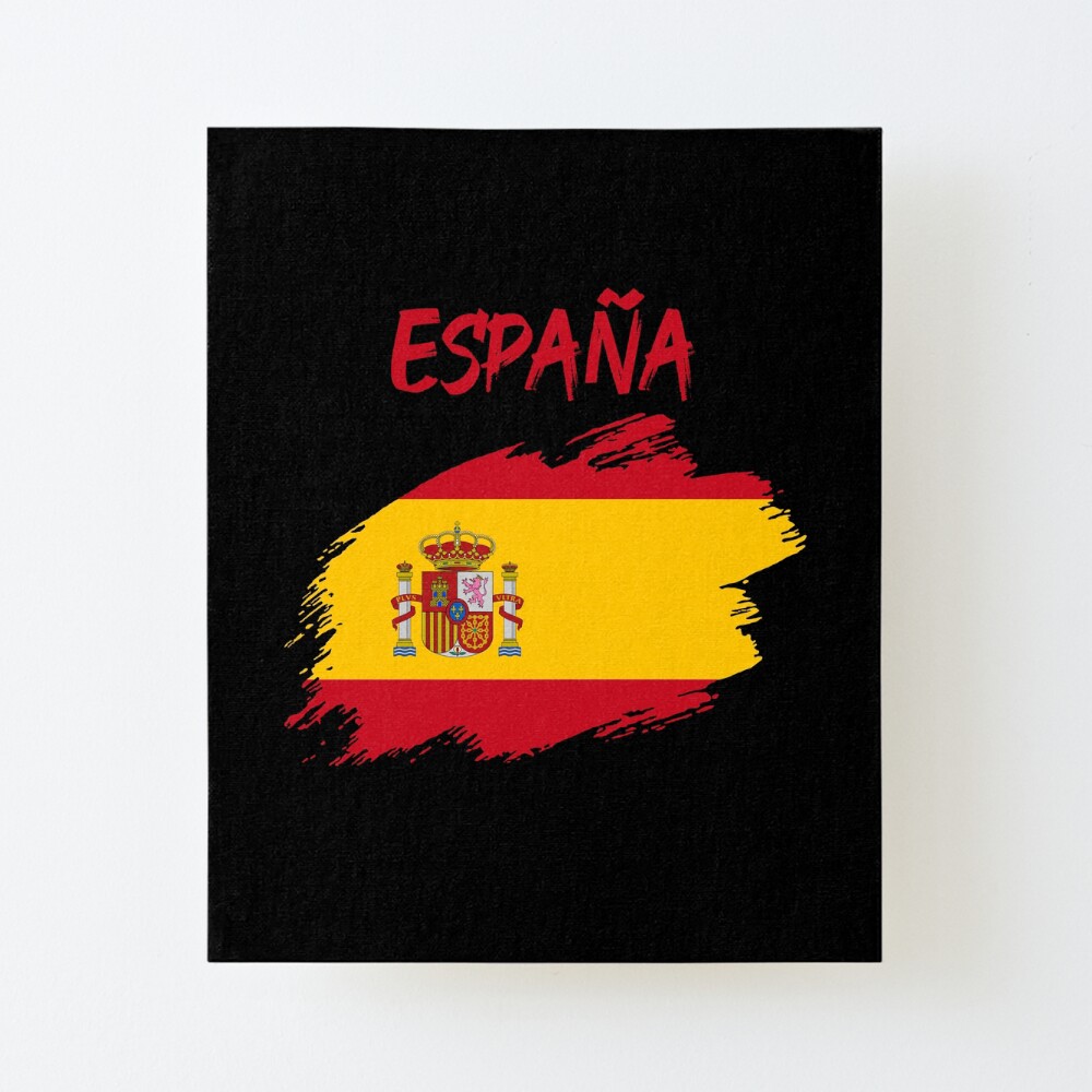 Drapeau Espagnol à Imprimer Petit Format Impression rigide avec l'œuvre « Espagne drapeau espagnol drapeau championnat d'Europe » de l'artiste GeogDesigns | Redbubble