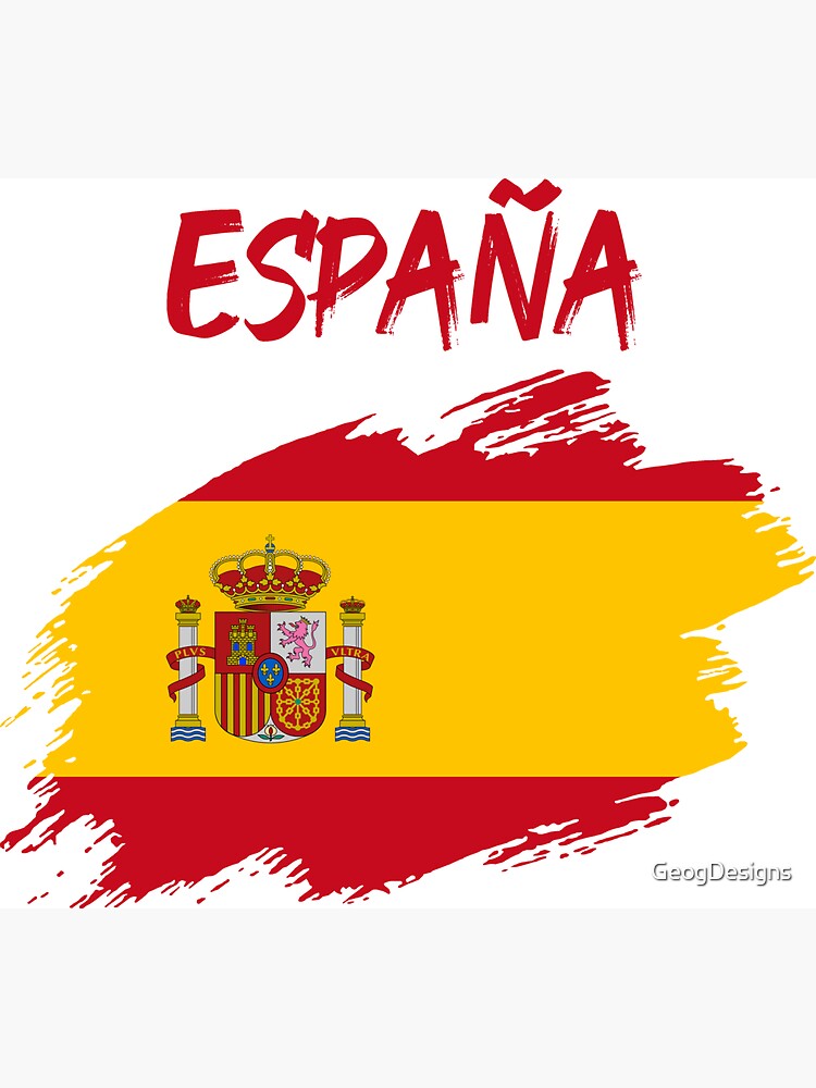 Magnet avec l'œuvre « Espagne drapeau espagnol drapeau championnat