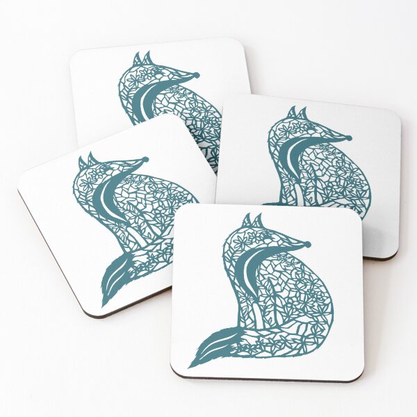 Item preview, Floral Fox Teal designed and sold by Carissa Wei.