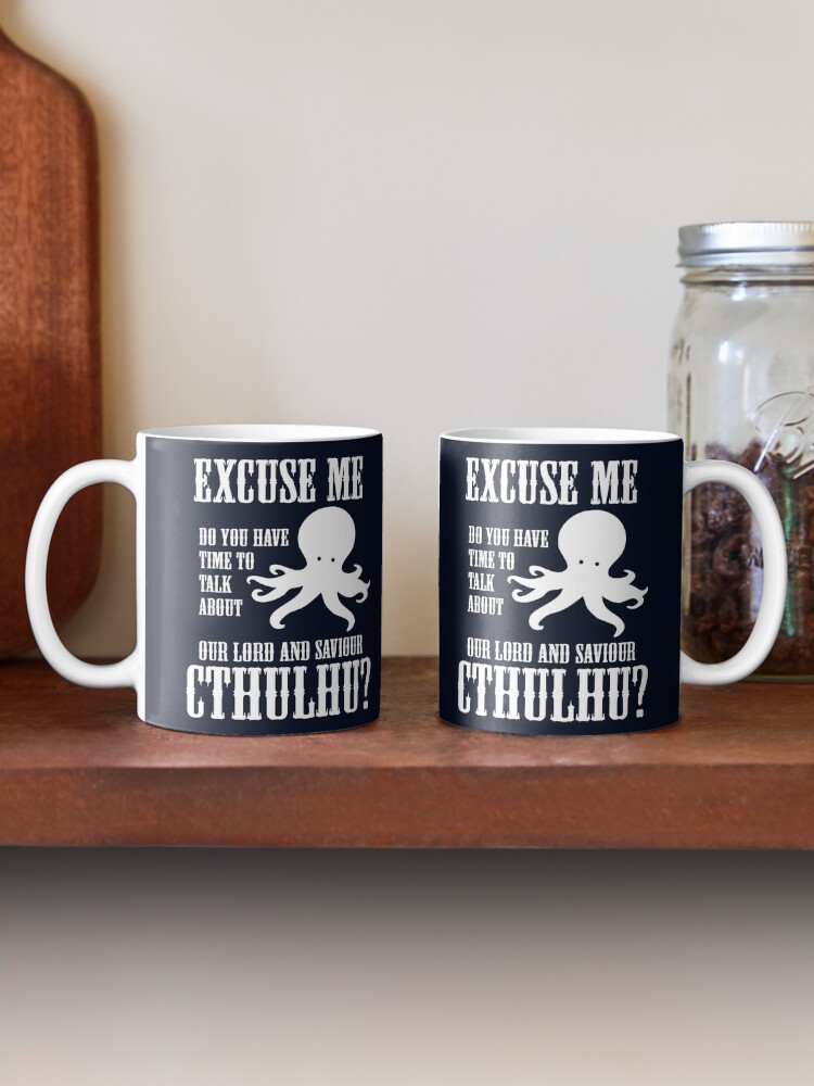 Alternate view of Our Lord And Saviour Cthulhu Mug