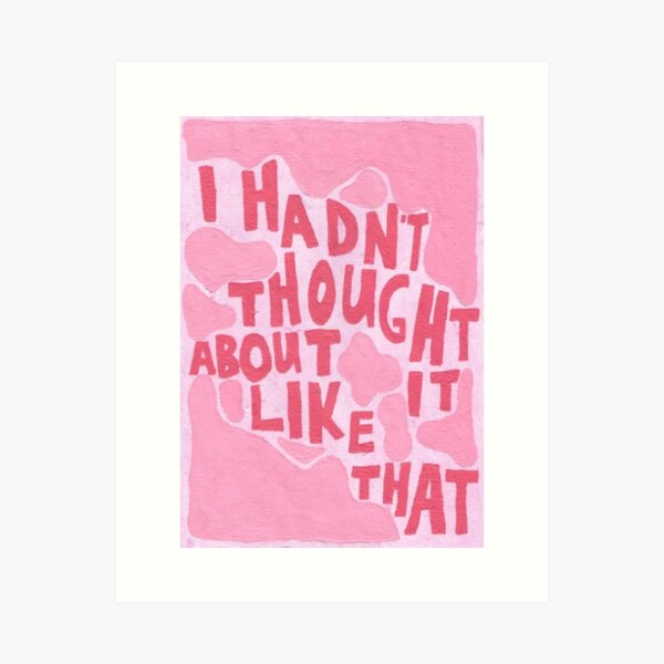 pink vintage quote aesthetic Art Print