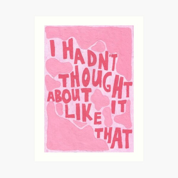 pink vintage quote aesthetic Art Print