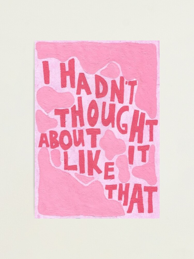 Alternate view of pink vintage quote aesthetic Photographic Print