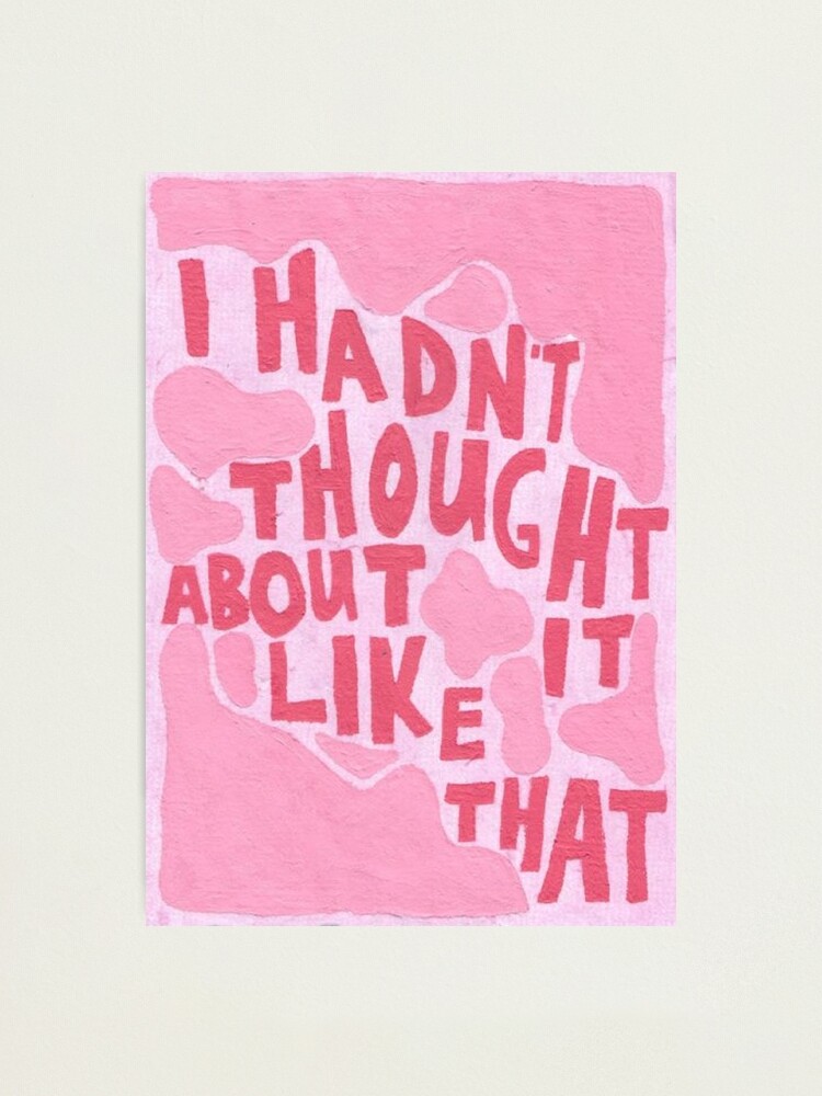 Alternate view of pink vintage quote aesthetic Photographic Print