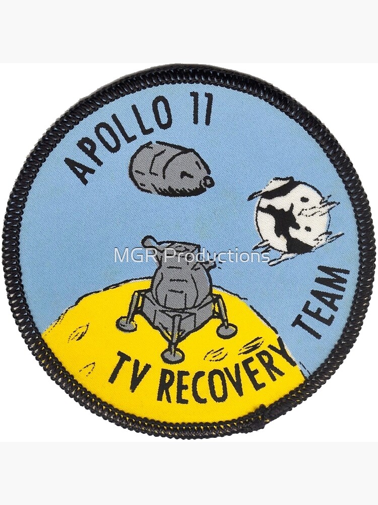 Discover Apollo 11 Patch of the TV Team! Premium Matte Vertical Poster