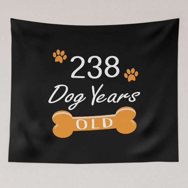 Item preview, 238 Dog Years Old Funny 34th Birthday Puppy Lover design designed and sold by Grabitees.
