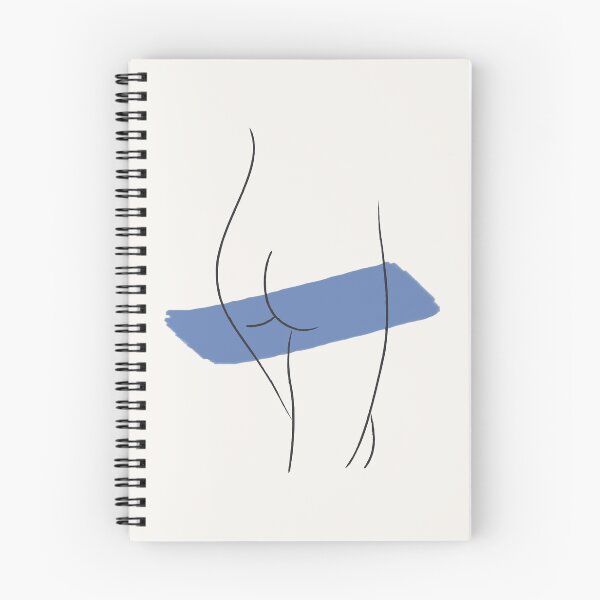 Item preview, Fine Line Woman Body Drawing with Statement Brush Stroke designed and sold by AgataCreate.