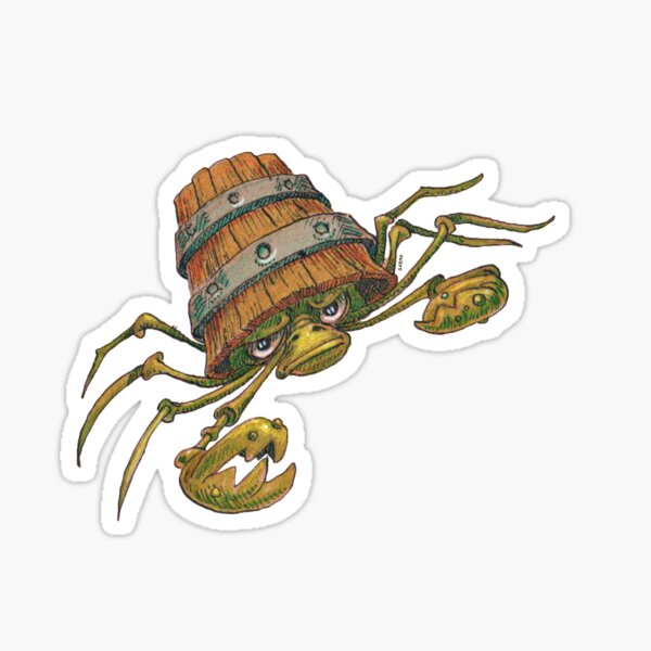Crab-in-a-Bucket Sticker