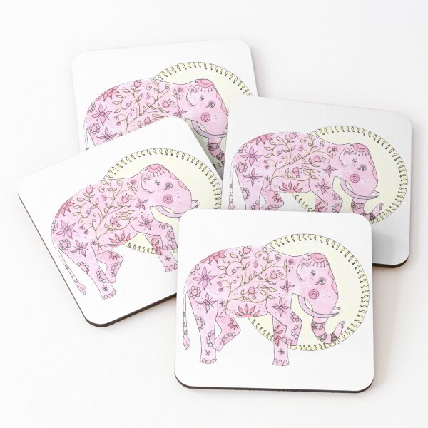 Item preview, Pink Doodle Elephant designed and sold by embellish studios.