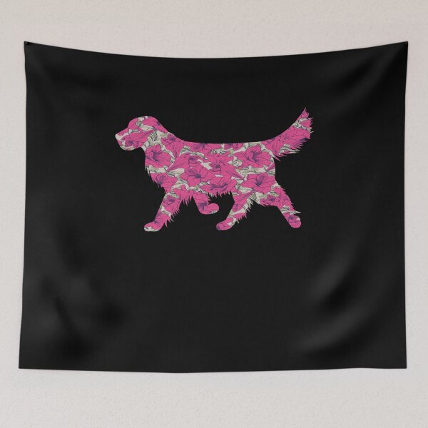 Item preview, RETRIEVER DOGS ART FLOWER FLORAL GIFT FOR GIRL RETRIEVERS designed and sold by alaechamlal.