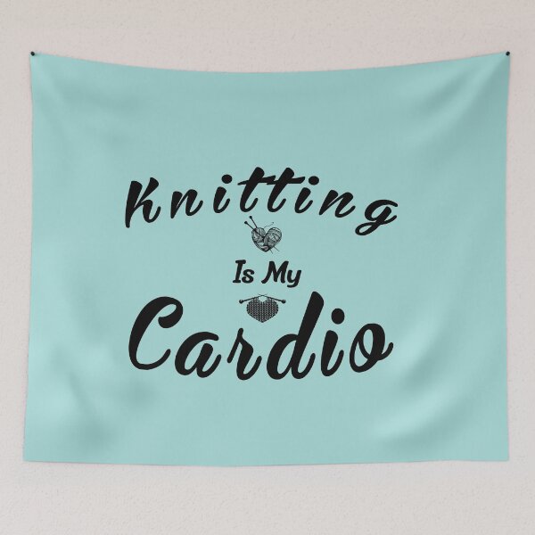 Item preview, Knitting Is My Cardio:Funny Handicraft Needlework Gift Idea. designed and sold by cutitoutsir.