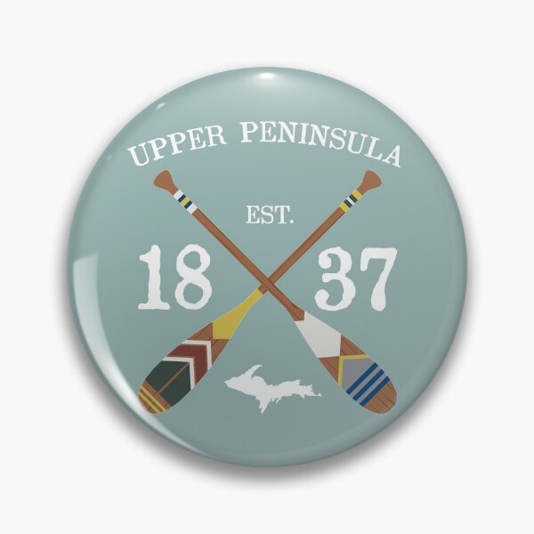 Item preview, Paddle The Upper Peninsula, U.P. Lake Life Painted Oars designed and sold by GreatLakesLocal.