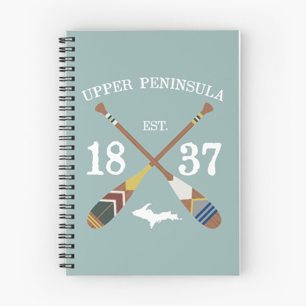 Item preview, Paddle The Upper Peninsula, U.P. Lake Life Painted Oars designed and sold by GreatLakesLocal.
