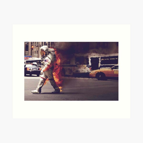Item preview, Badass Astronaut On Fire designed and sold by Eliotmad.