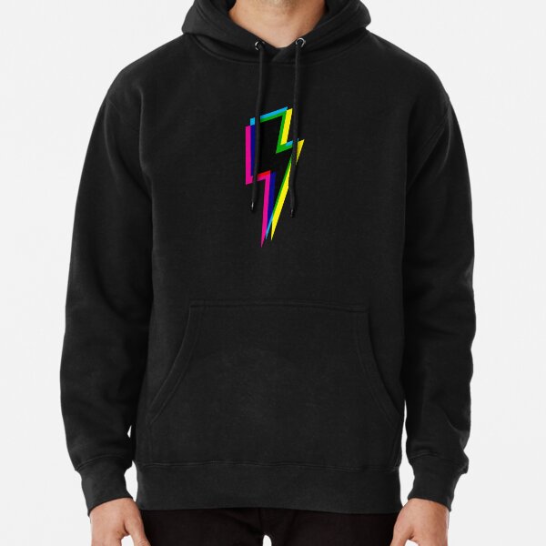 CMYK lightning (black) Pullover Hoodie