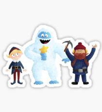 Yukon, Hermey and the Bumble in Teal Sticker