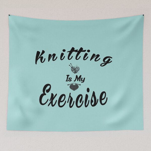 Item preview, Knitting Is My Exercise:Funny Handicraft Needlework Gift Idea. designed and sold by cutitoutsir.