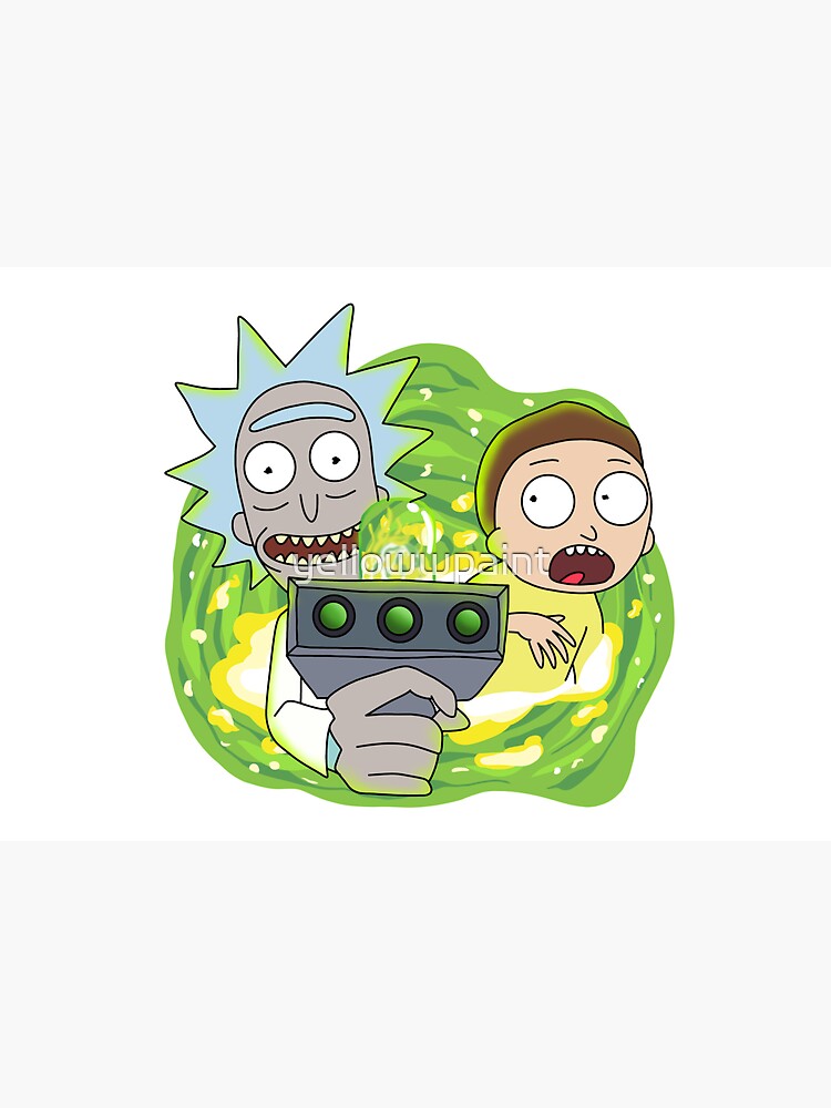 Rick and Morty with Portal Gun by yellowwpaint