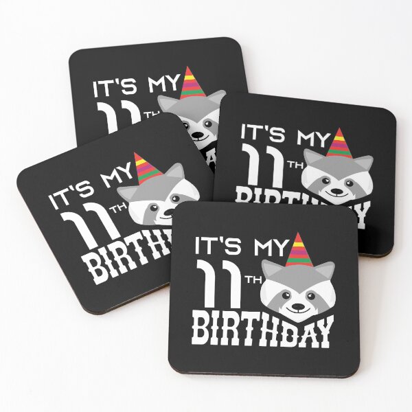 Item preview, It's My 11th Birthday 11 Years Old Raccoon Child B-day Party product designed and sold by Grabitees.