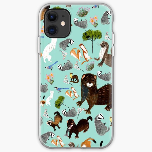 Mustelids from Spain pattern Funda blanda para iPhone