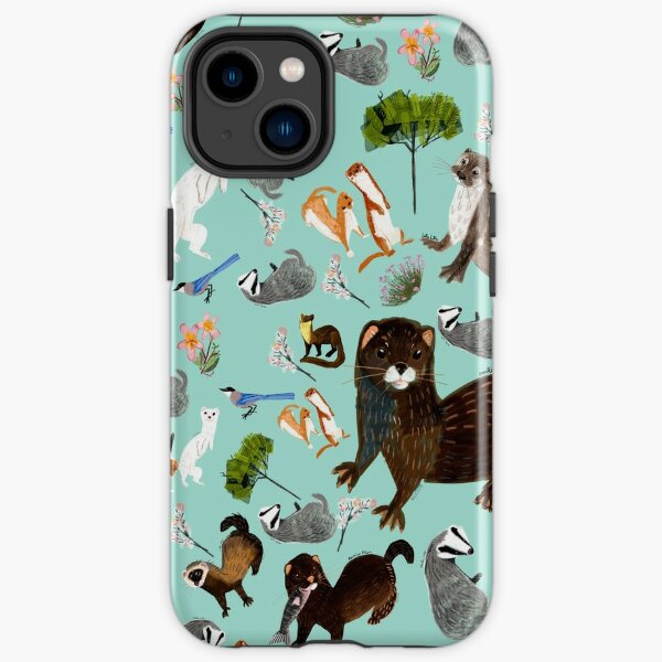 Mustelids from Spain pattern iPhone Tough Case