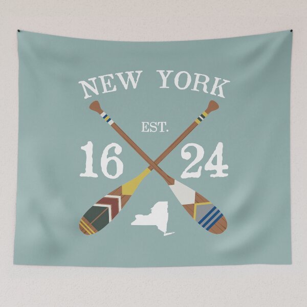 Item preview, Paddle New York, NY Lake Life Painted Oars designed and sold by GreatLakesLocal.